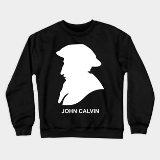 Silhouette of Christian reformer and theologian John Calvin Crewneck Sweatshirt